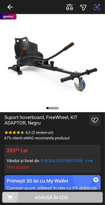 Hoverboard Razor + kit kart FreeWeel