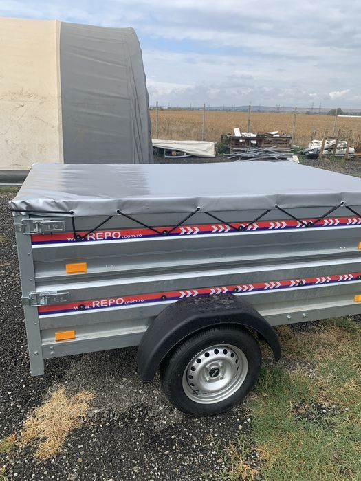 Remorca 750 kg Valahia Zefir 210x115x68 cm cu Obloane Duble