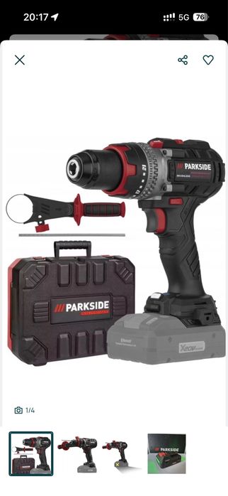 Masina de gaurit si insurubat cu percutie, Parkside Performance 20V  64 Nm
