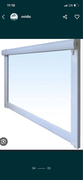 Folie transparent cu profile -motor +plus telecomanda