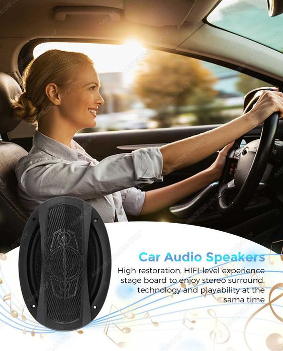 Чифт Авто Тонколони Mekede&Navifly 6x9inch | | 5-way | 120W | 4Ω | Плътен бас