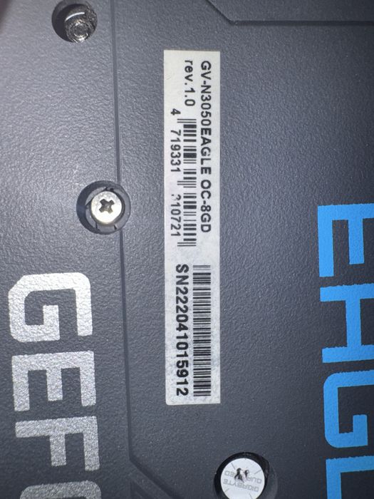 Placa video Gigabyte RTX 3050 8gb