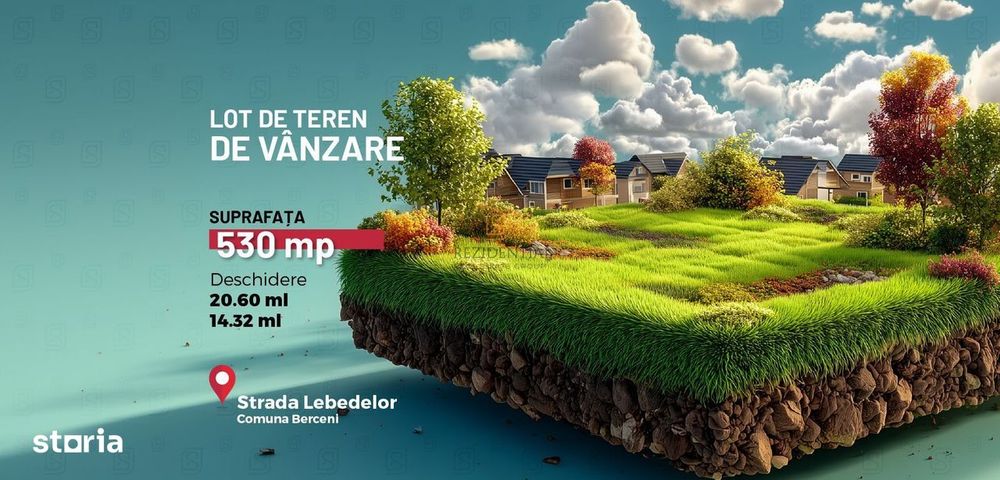 Teren intravilan 530 mp cu dubla deschidere - Comuna Berceni