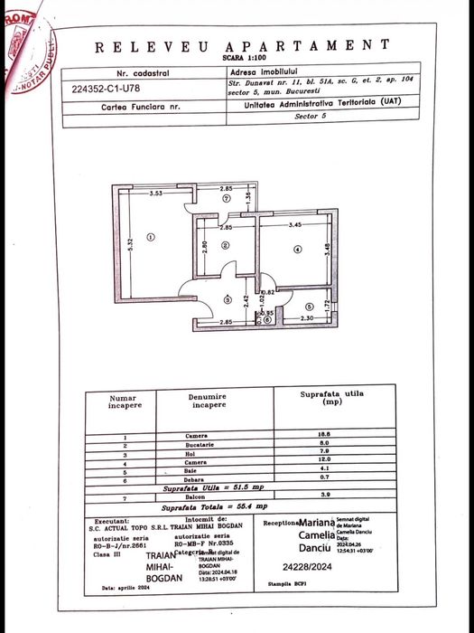 Proprietar-2 camere // renovat // str Dunavat // bloc reabilitat-et 2