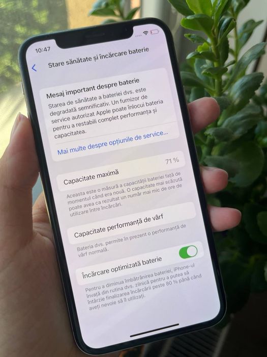 iPhone X White 64Gb 71% Baterie.