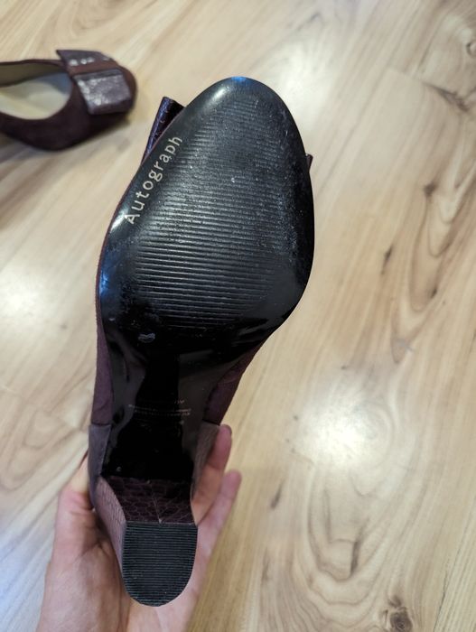 Pantofi mov piele naturala intoarsa