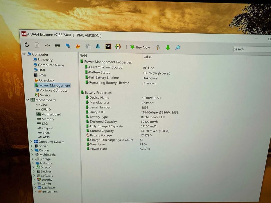 Лаптоп LENOVO P1 Gen2 i9-9880H,64GB RAM, 512GB NVME SSD, OLED 4K Intel