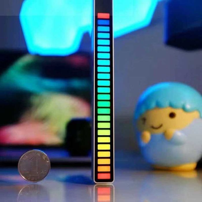Bara led RGB cu activare sonora VU METRU cu led-uri jocuri lumini