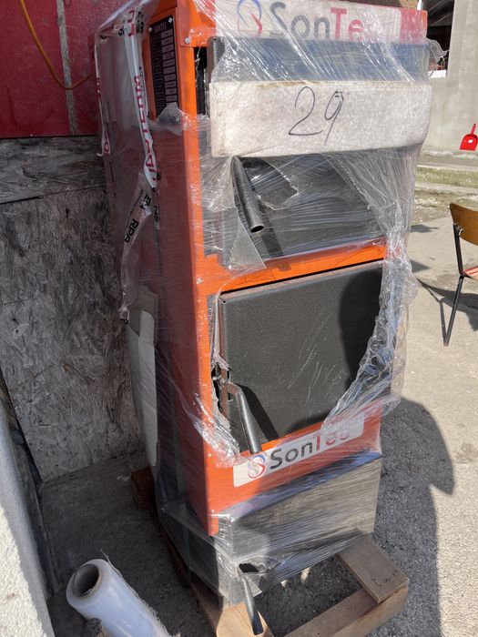 CAZAN OTEL combustibil solid SONTEC-29 kW/Ventilator in pret-Centrala