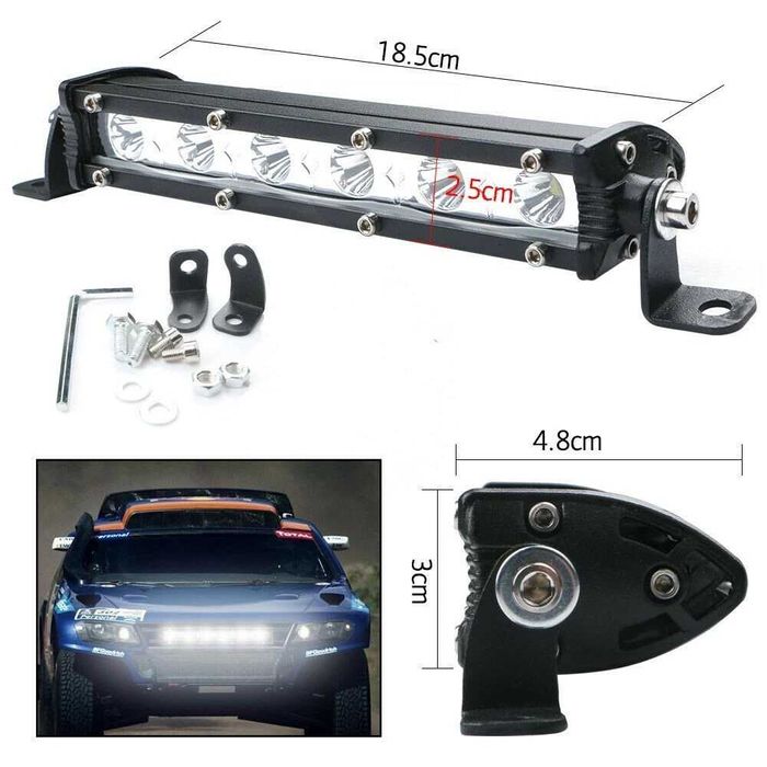 Мини 18W LED бар за осветление с 6 диода - 12/24V