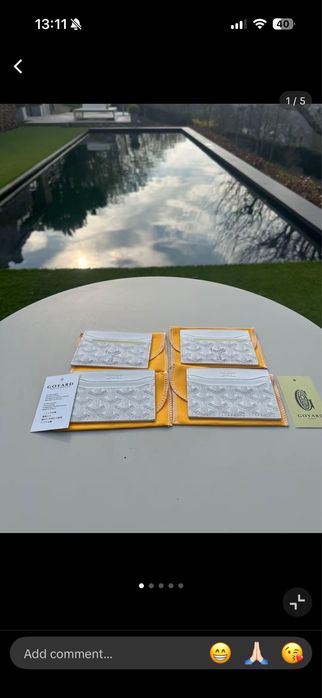 4 portofele goyard alb ( negociabil )