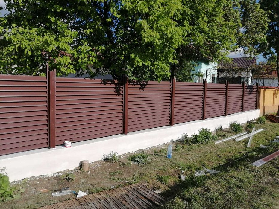 Garduri din panou stil jaluzele, sipca metalica, tabla, BCA si plasa