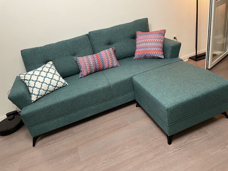 Canapea coltar cu taburet