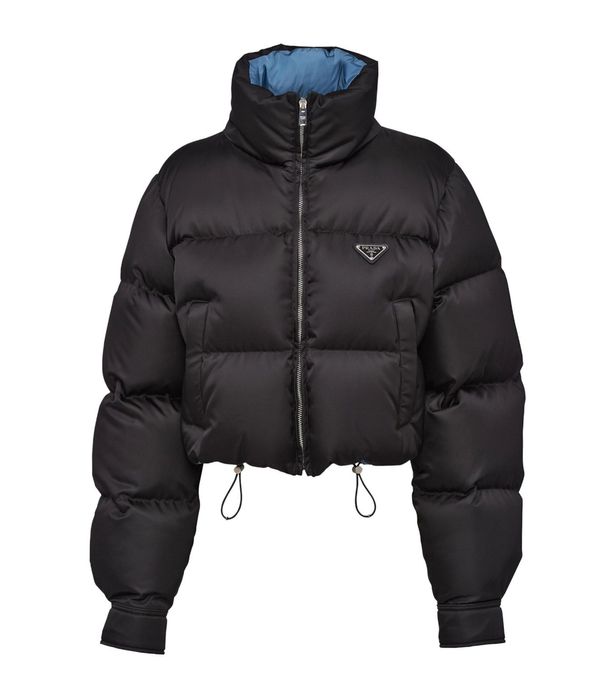 PRADA crop re nylon puffer jacket - страхотно дамско яке S КАТО НОВО