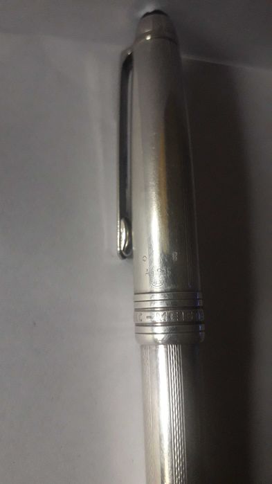 химикалка Монблан Montblanc Meisterstuck Solitaire 164S сребърна