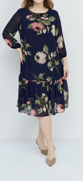 Платье с подкладка,лёгкое летнее