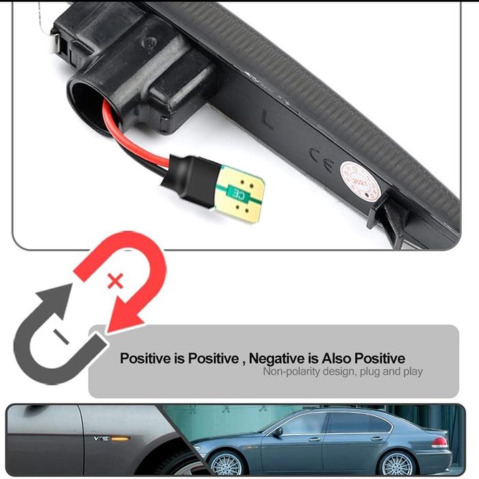 2 Броя Динамични LED Мигачи за BMW 7 Series E65 E66 E67 E68 2002–2008