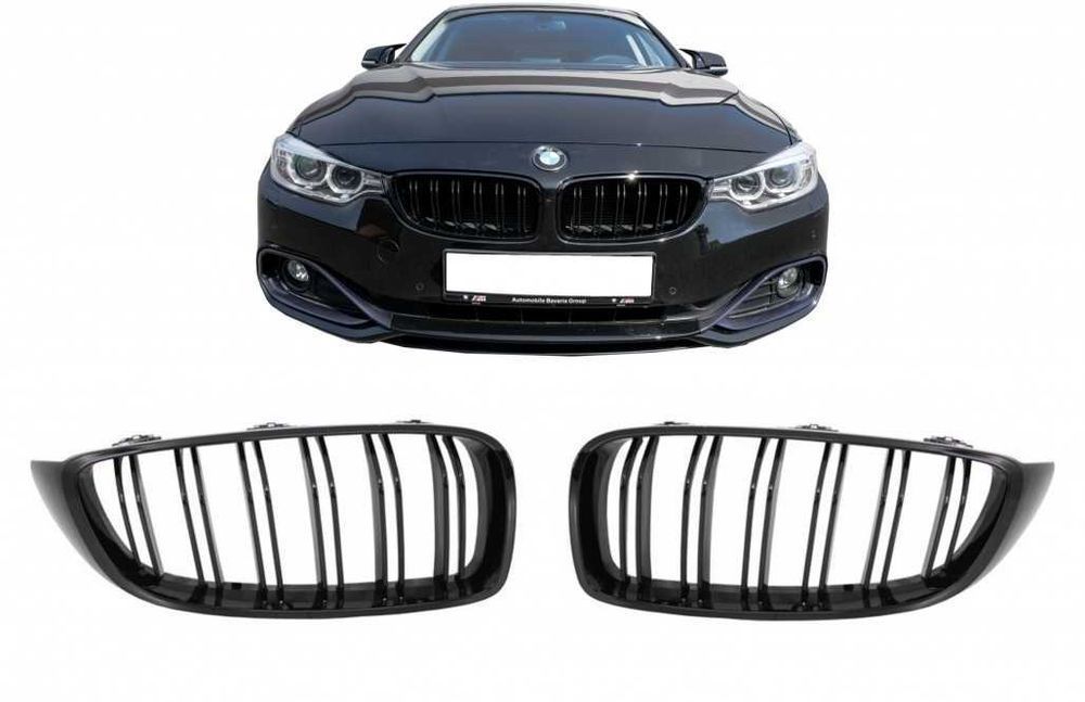 Grile BMW Seria 4 F32 F33 F36 (2013-03.2019) Piano Black M Duble