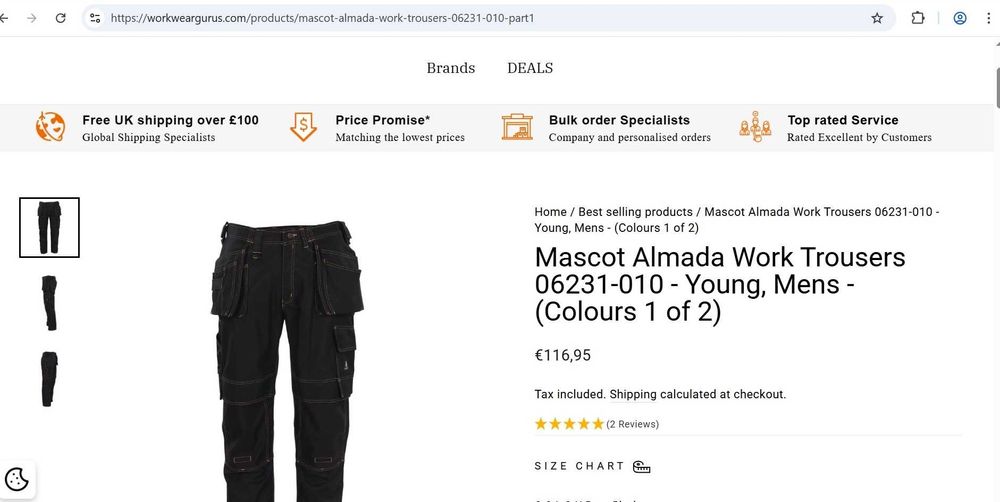 MASCOT Almada trousers - нов мъжки панталон, размер 54 (XL)