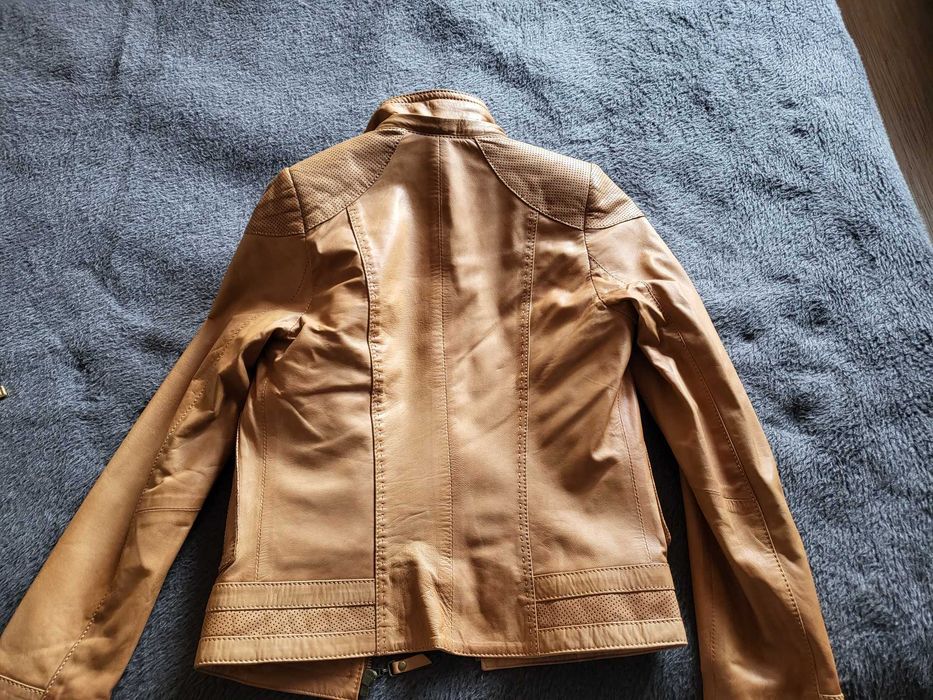 Ново дамко яке от естествена бежова кожа, р-р XS