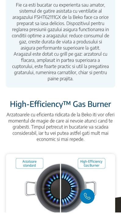 Aragaz Beko cu grill și rotisor