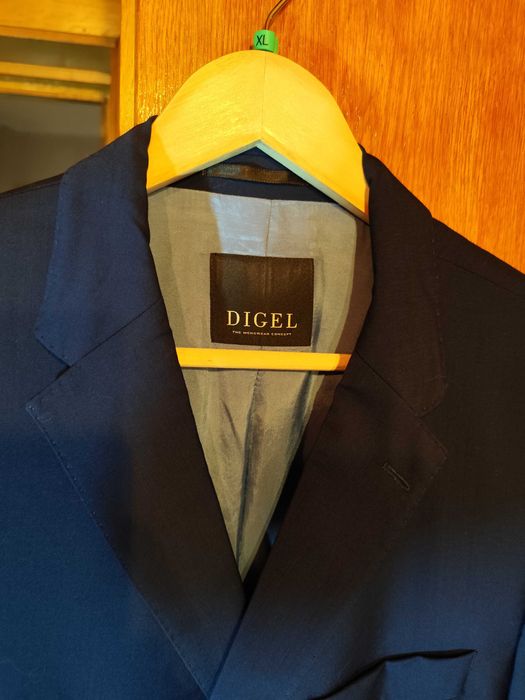 Sacou blazer 52 XL premium DIGEL lana moale super 100's albastru royal