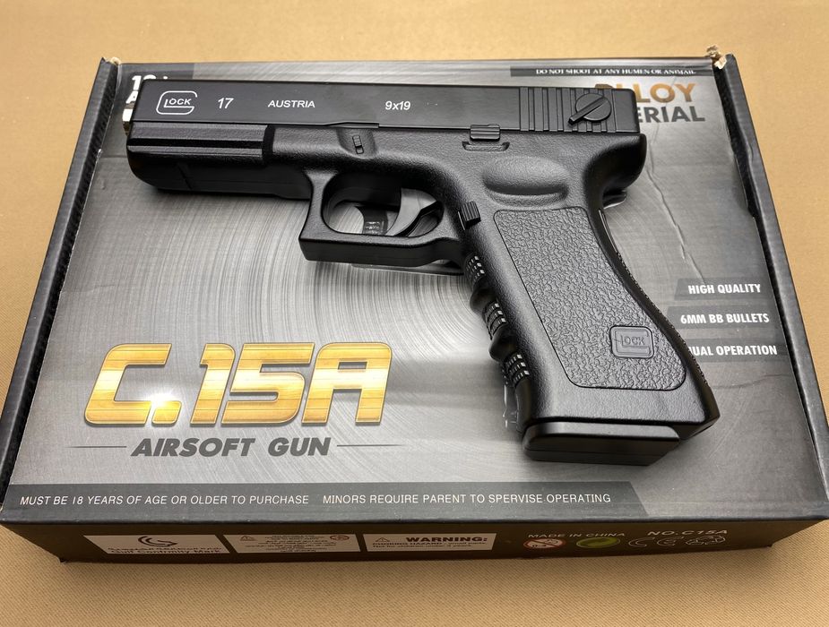 Temir pistolet uyinchoq. Glock 15A Desert Eagle va har hil turdagilari