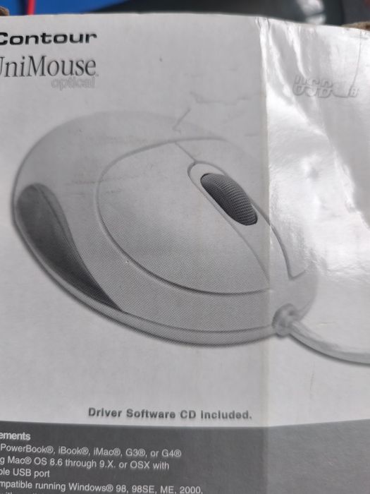 Mouse-ul nou Contour Unimouse cu tehnologie optică, USB, cu fir, alb