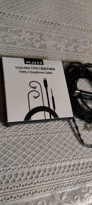 Продам новый кабель для наушников JCALLY TC08 PRO TYPE-C 0.78