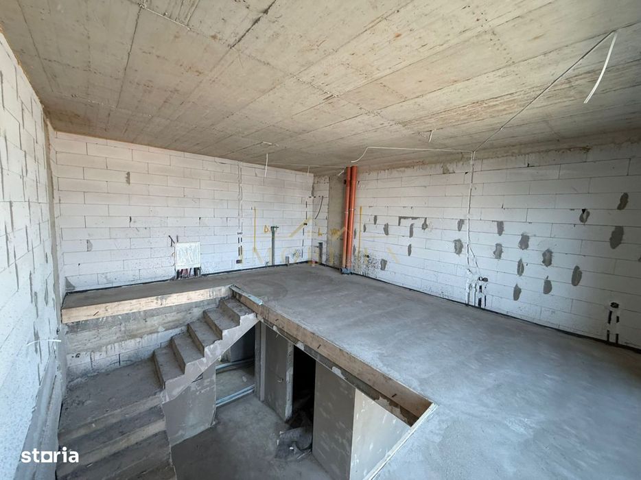 Apartament semifinisat 2 camere , 62mp, terasa, zona Sopor