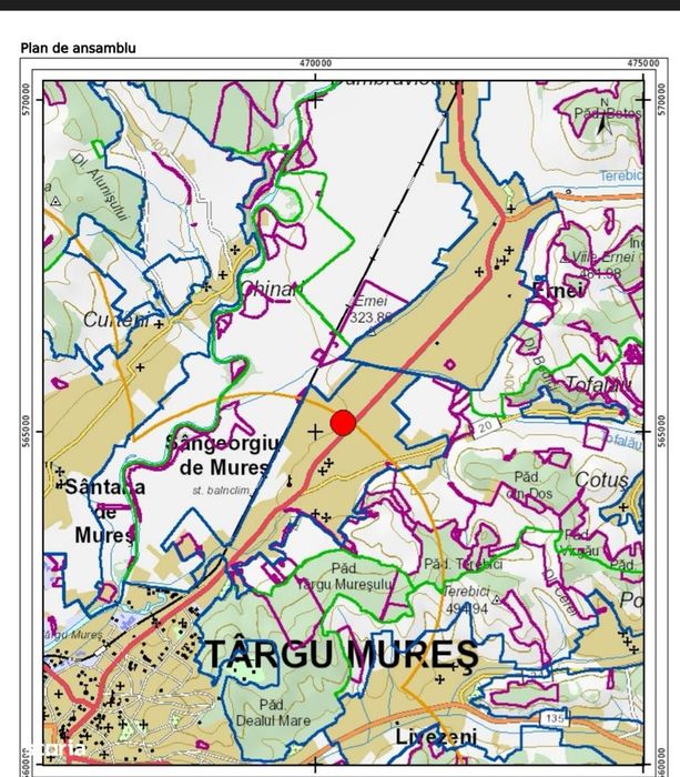 Teren de vânzare 1224 mp, zona Sg. de Mureș