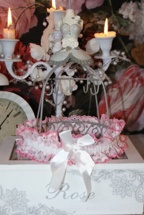 Jartiera mireasa NOUA hand made 100% in Romania Bridal garter