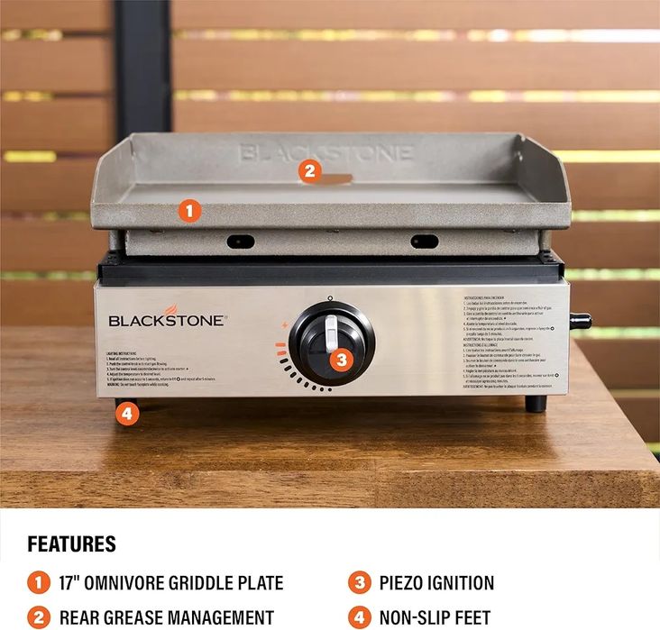Професионална газова плоча, барбекю Blackstone Original 17”
