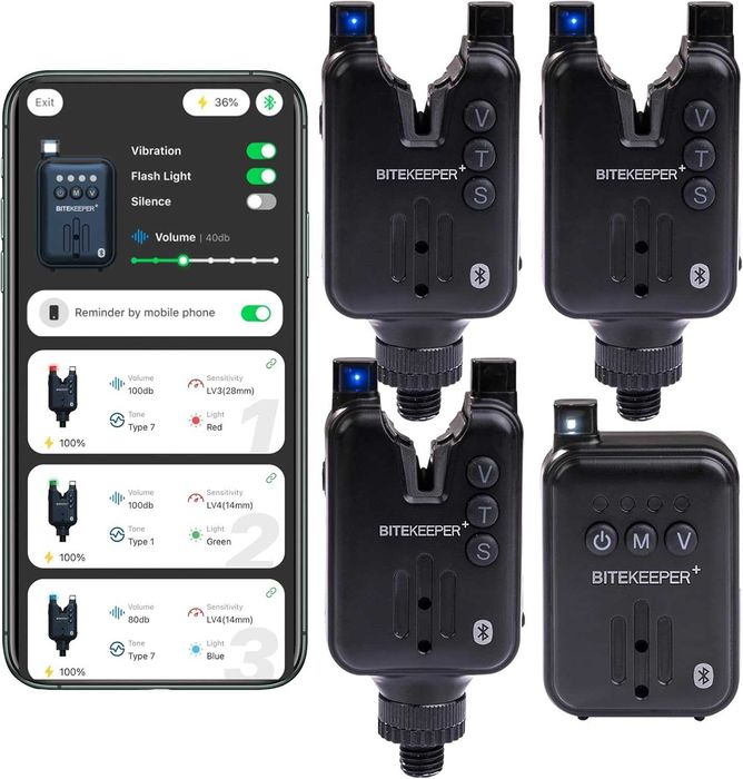 Сигнализатори със станция BITEKEEPER свързващи се с телефон