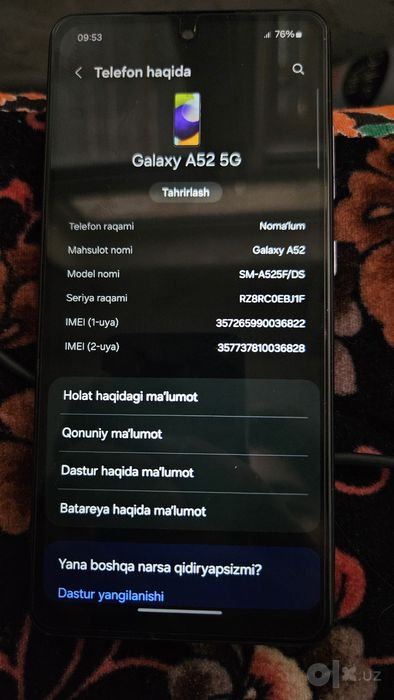 Samsung A52 128/4 ram