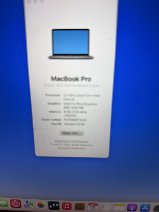 Macbook pro  13 inch 1 tb memorie