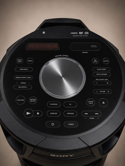 Аудио Тонколона SONY MHC-V73D, Hi-Fi, Jet Bass Booster, Party music, Party lights, Dj Effects, Bluetooth, NFC, LDAC, USB, DVD, HDMI, Черен
