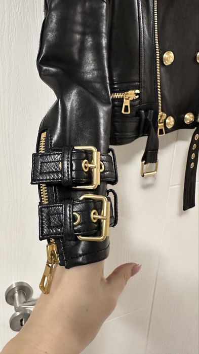 Дамско кожено яке Balmain