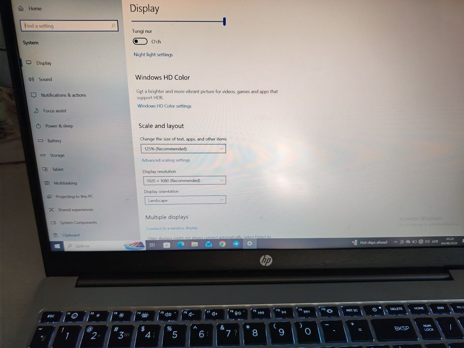 Nautbok HP intele Core I5