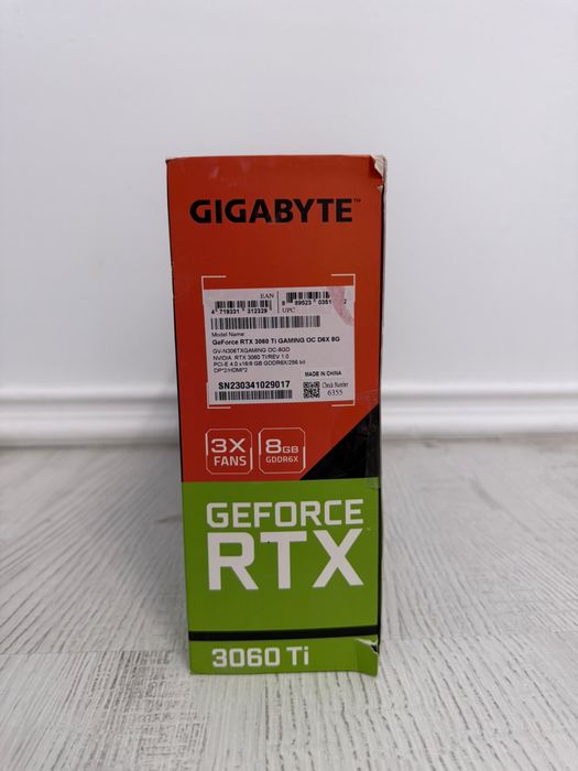 Placa video Gigabyte GeForce RTX 3060 Ti GAMING OC, 8GB GDDR6, 256-bit, LHR - SIGILATA