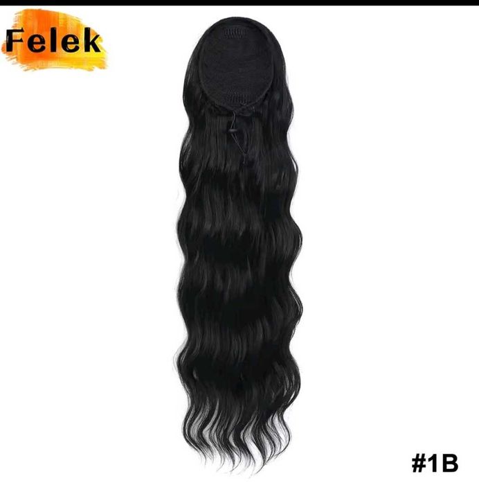Coada de par ondulat 70 cm si afro lejer 40 cm