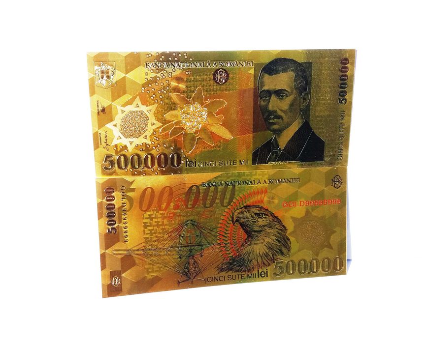 Bancnota 500000 Lei 2000 BNR Ghizari aurie colectie certificat UNC