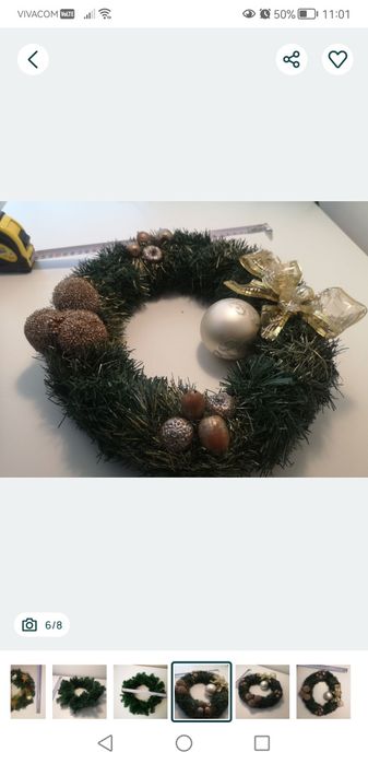 LED коледно осветление цветно и Коледни Венци