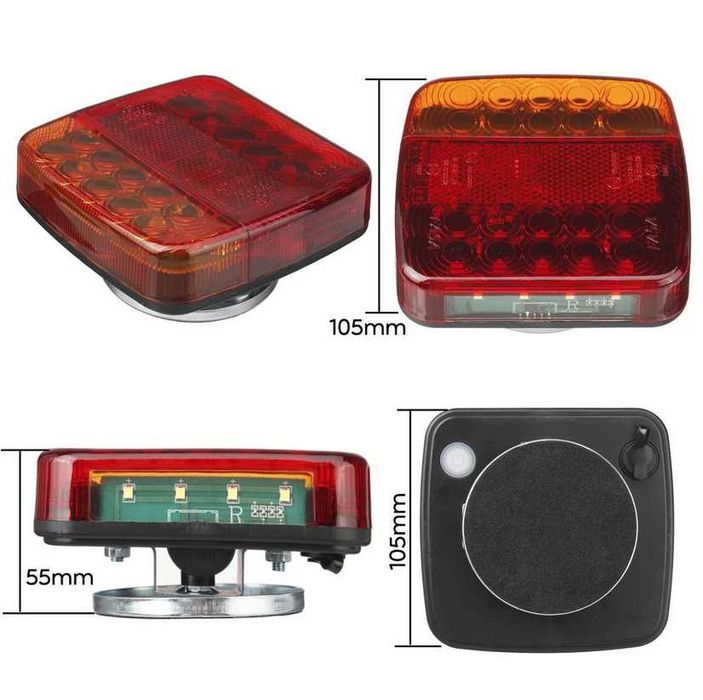 Бежични диодни стопове с магнит за ремарке / каравана / платформа