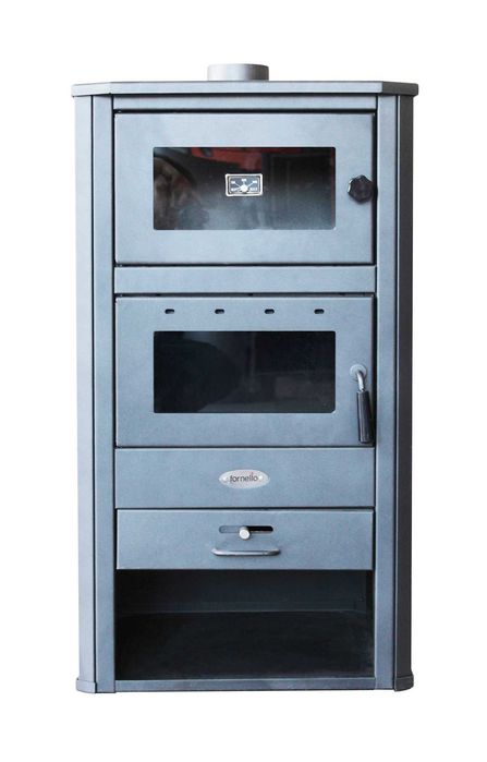 Termosemineu pe lemne, brichete si carbune Fornello Milano E, 24 KW