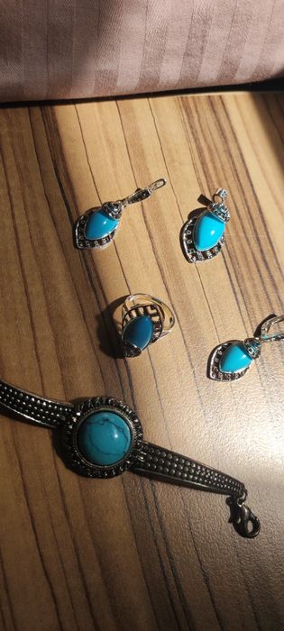 Продам комплект бирюза 925 проба