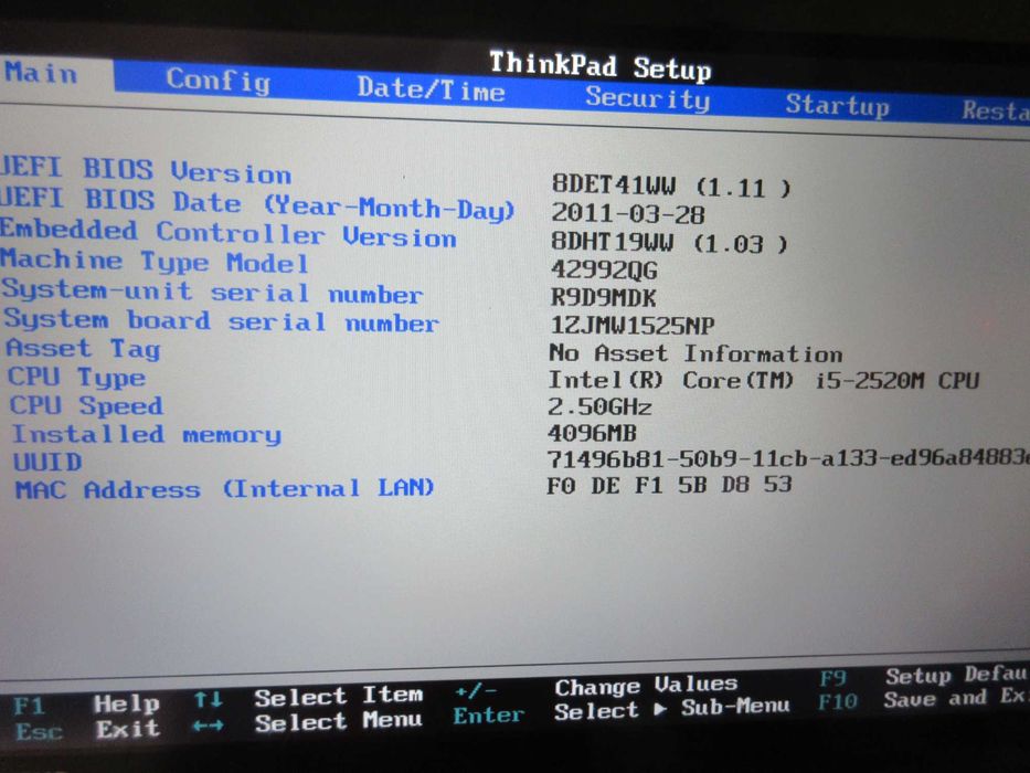 Дъно за Lenovo X220T, i5-2520m (таблет)