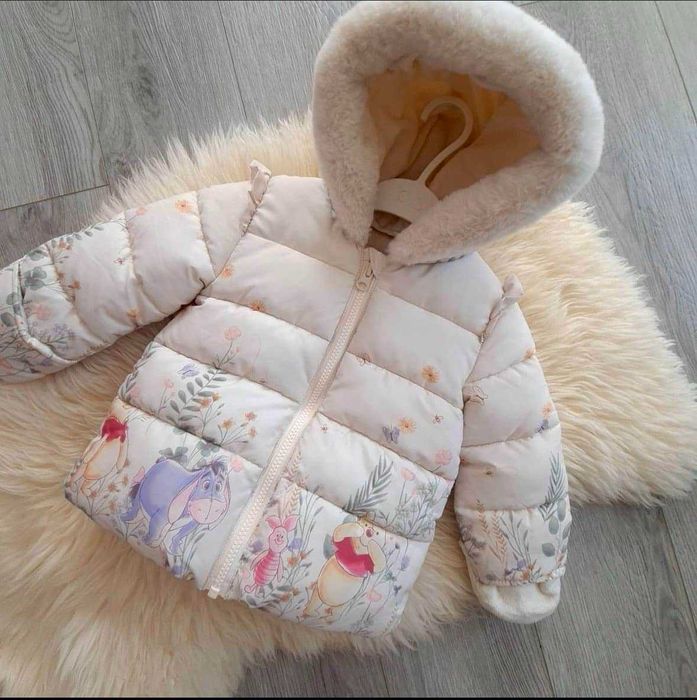 Geaca iarna blanita 9-12, 12-18, 18-24 luni / 74-80, 80-86, 86-92