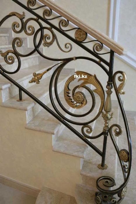 Кованые перила, ворота, балясины, лестница, каркас, навес, забор, арка
