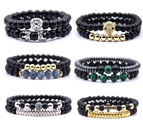 Елегантни комплекти гривни с мъниста, орнаменти и натурални камъни